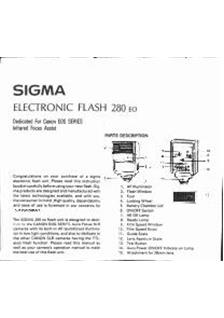 Sigma 280 EO manual. Camera Instructions.